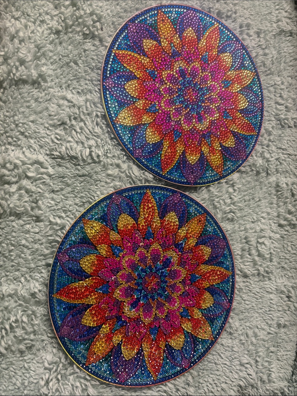 Trivets - Set of 2 Diamond Art Mandalas